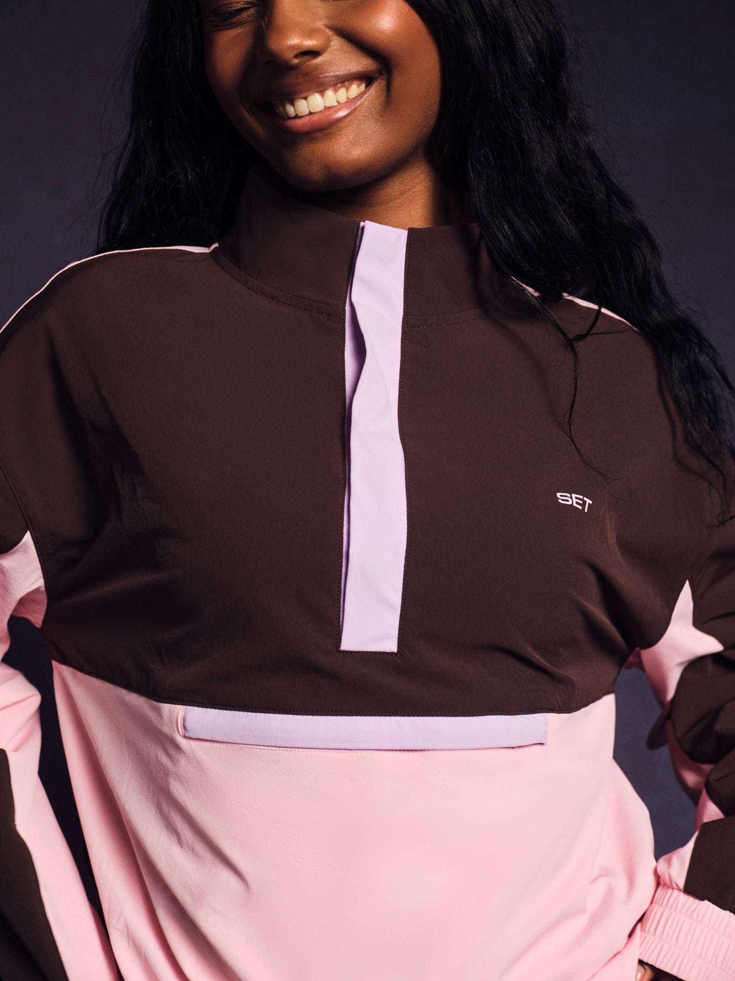 NYLON TRACK 90'S PULLOVER - SWIRL | SET ACTIVE Popular