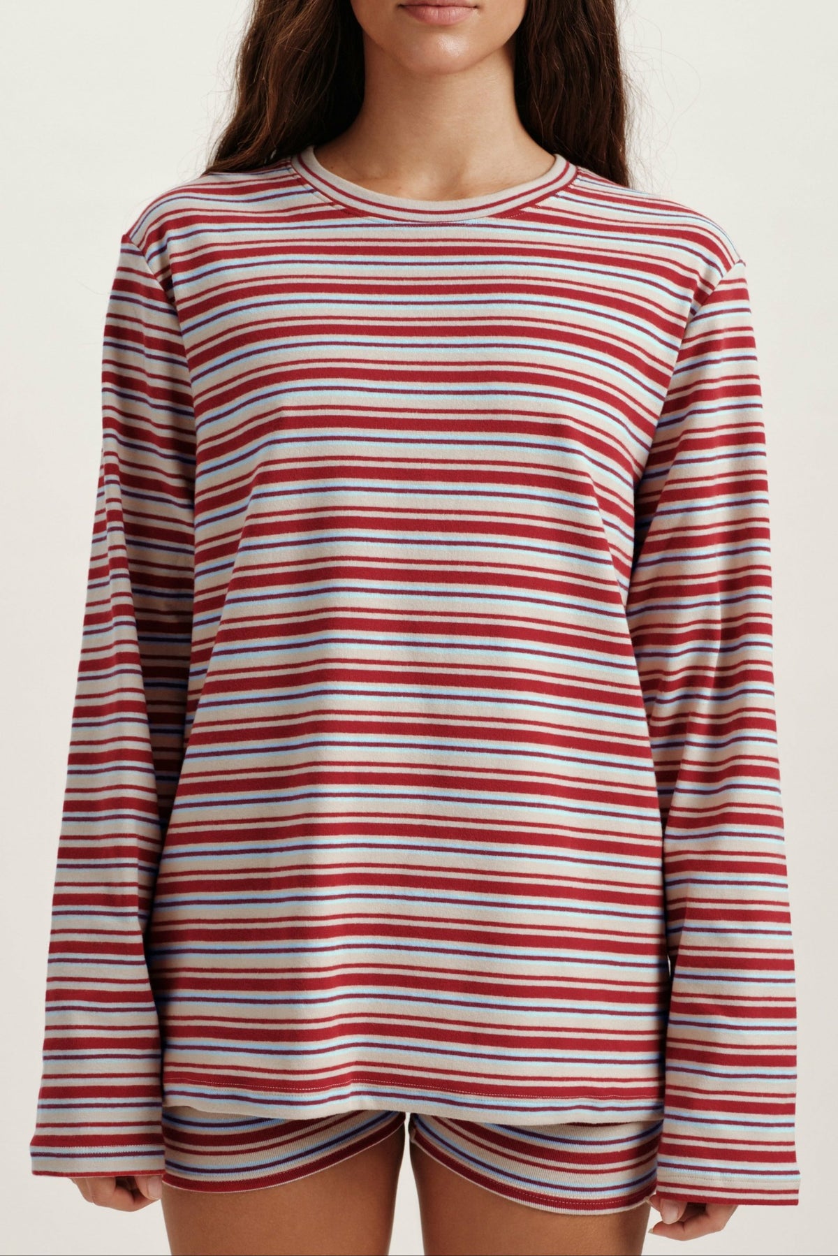 STRIPE JERSEY STRIPE OVERSIZED LONG SLEEVE - LYRIC | SET ACTIVE Trending