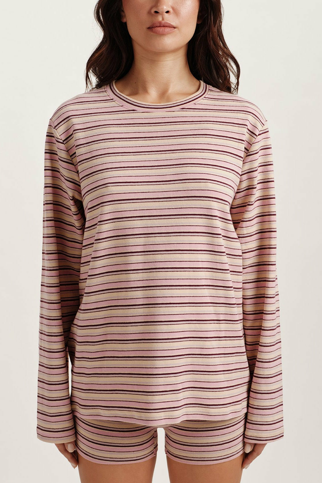 STRIPE JERSEY STRIPE OVERSIZED LONG SLEEVE - FLIRT | SET ACTIVE Recommended