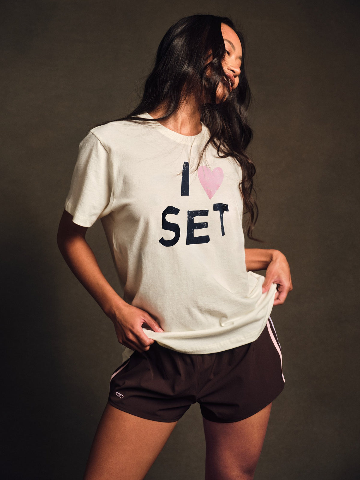 CLASSIC COTTON DAILY I LOVE SET BOYFRIEND TEE - ICING | SET ACTIVE Recommended