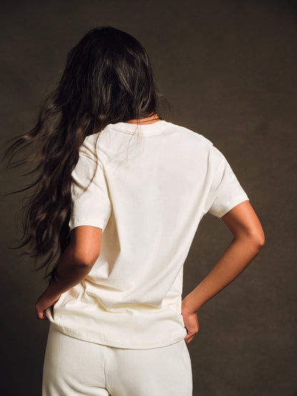 CLASSIC COTTON DAILY I LOVE SET BOYFRIEND TEE - ICING | SET ACTIVE Recommended