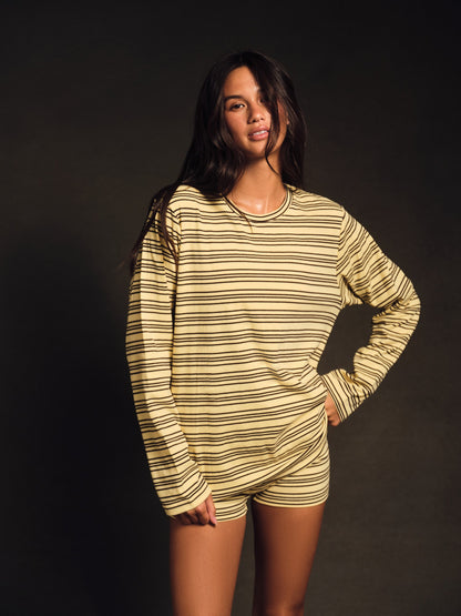 STRIPE JERSEY STRIPE OVERSIZED LONG SLEEVE - SPARKLER | SET ACTIVE Exclusive