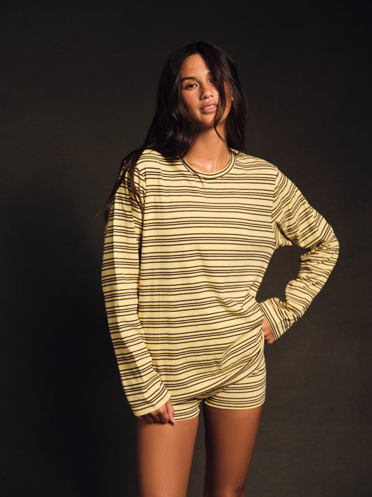 STRIPE JERSEY STRIPE OVERSIZED LONG SLEEVE - SPARKLER | SET ACTIVE Exclusive