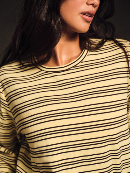 STRIPE JERSEY STRIPE OVERSIZED LONG SLEEVE - SPARKLER | SET ACTIVE Exclusive