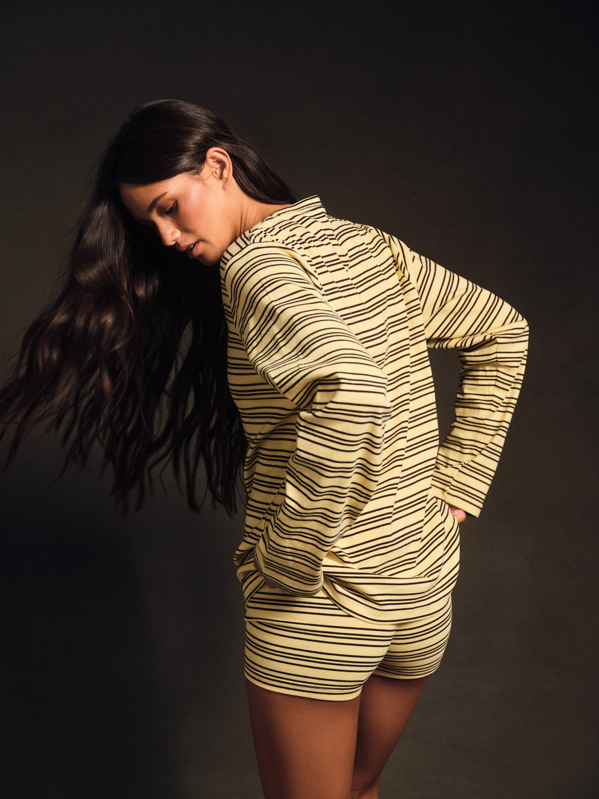 STRIPE JERSEY STRIPE OVERSIZED LONG SLEEVE - SPARKLER | SET ACTIVE Exclusive