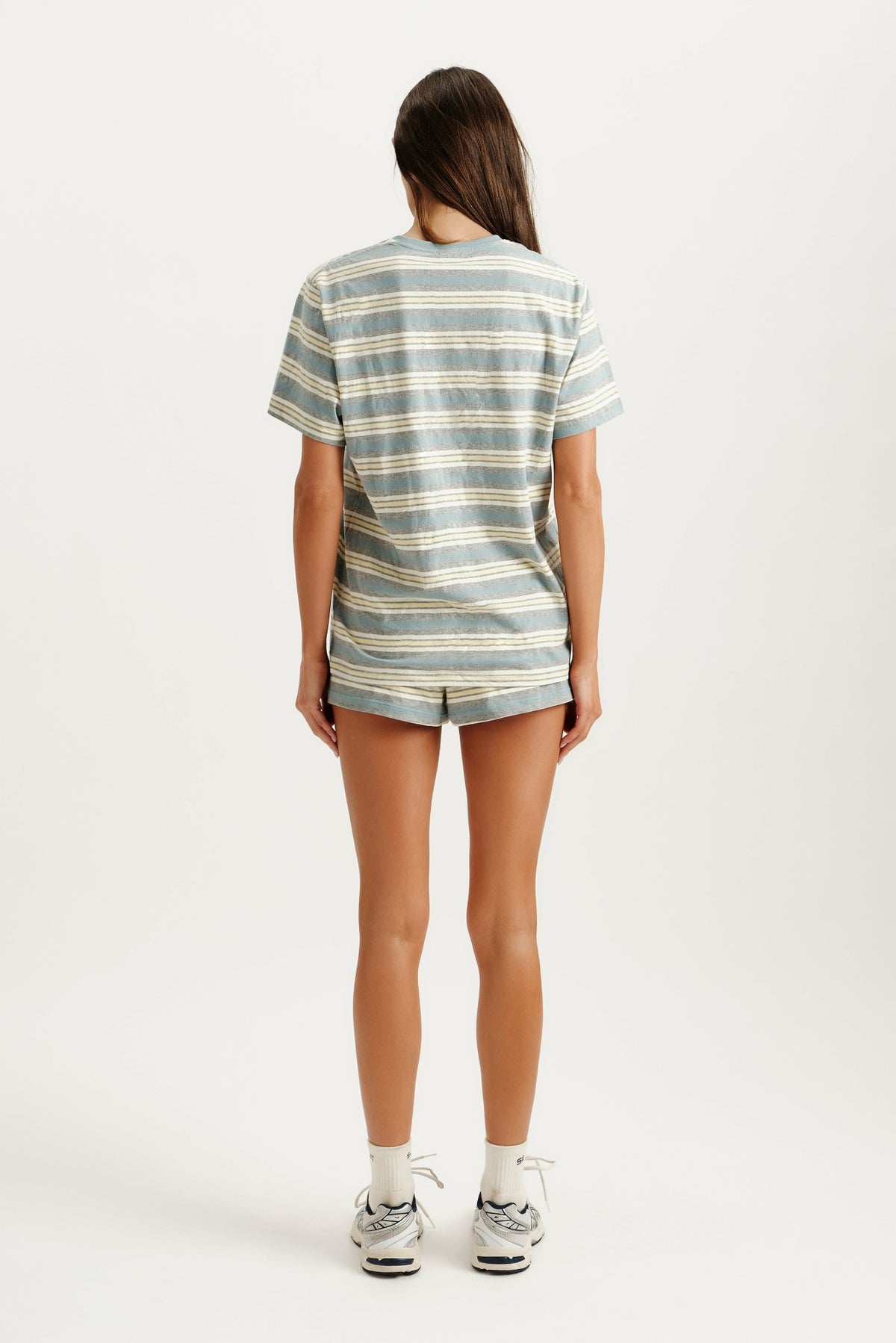 CLASSIC COTTON DAILY STRIPE BOYFRIEND TEE - CASSETTE | SET ACTIVE Classic
