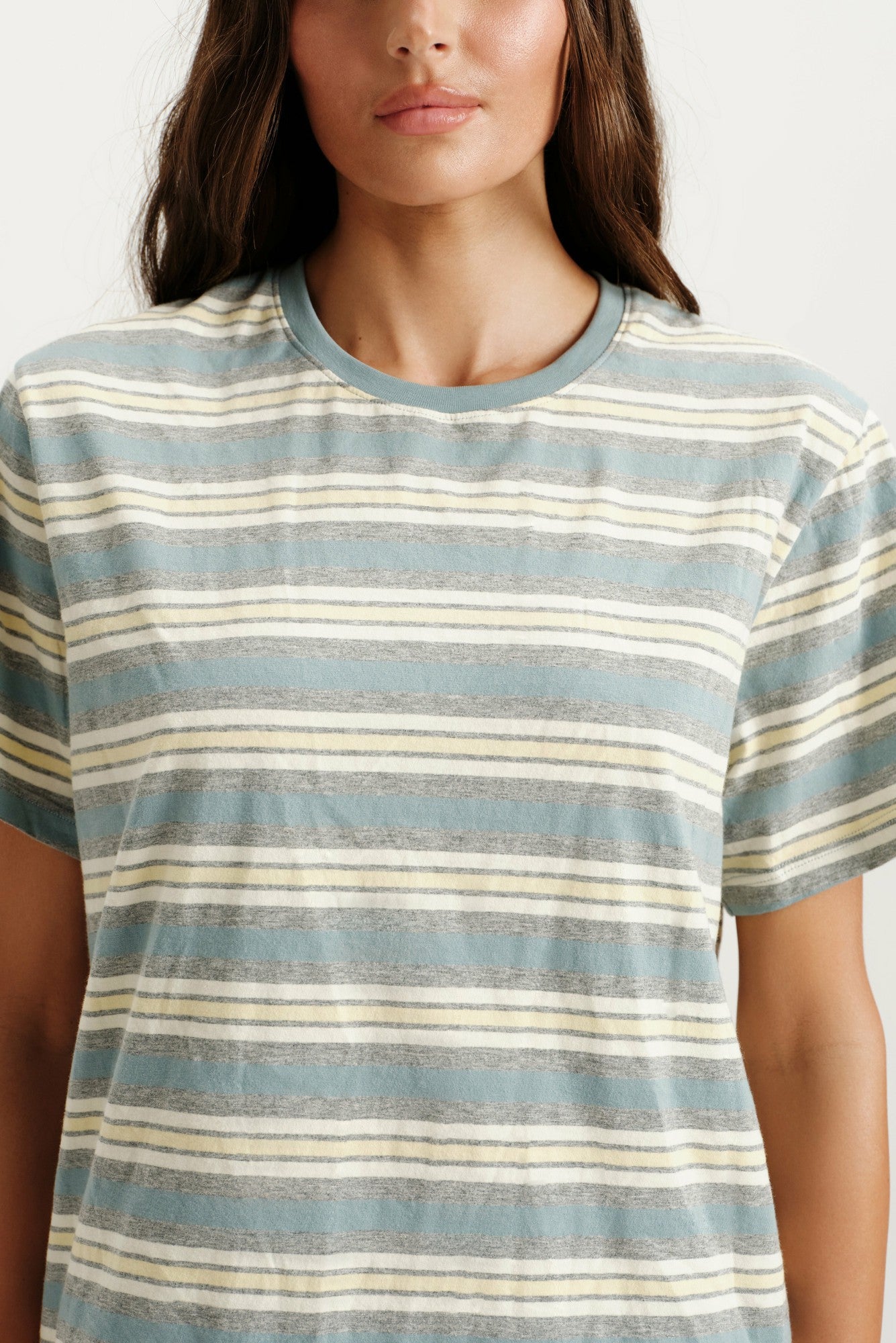 CLASSIC COTTON DAILY STRIPE BOYFRIEND TEE - CASSETTE | SET ACTIVE Classic