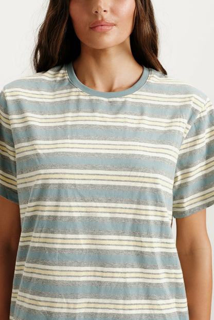 CLASSIC COTTON DAILY STRIPE BOYFRIEND TEE - CASSETTE | SET ACTIVE Classic
