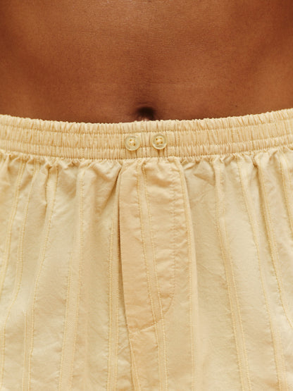 STRIPED JACQUARD LINE BOXER SHORTS - BUTTER | SET ACTIVE Popular