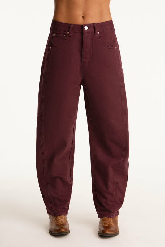 SET X PARKE HORSESHOE JEANS - RHUBARB | SET ACTIVE Featured