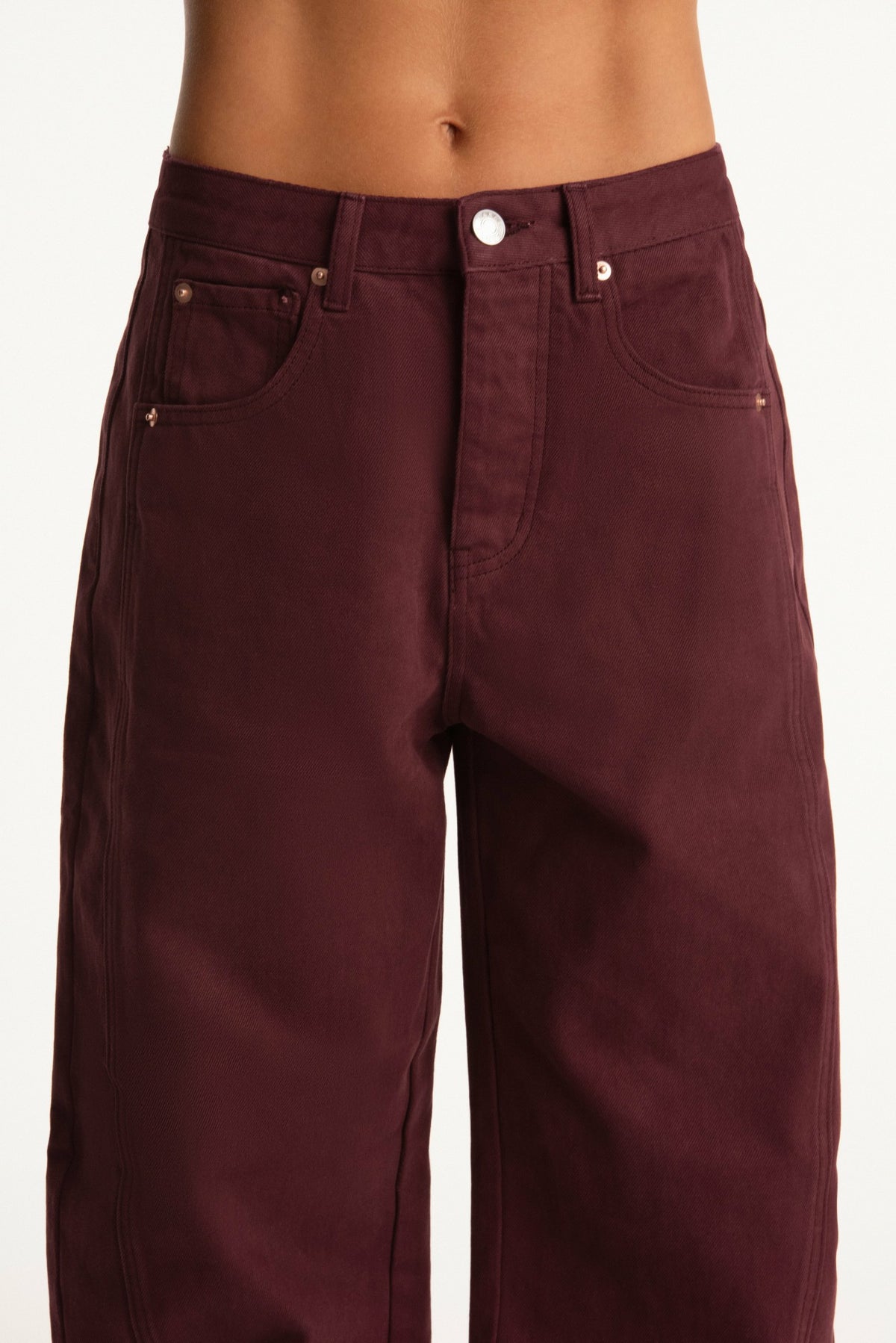 SET X PARKE HORSESHOE JEANS - RHUBARB | SET ACTIVE Featured
