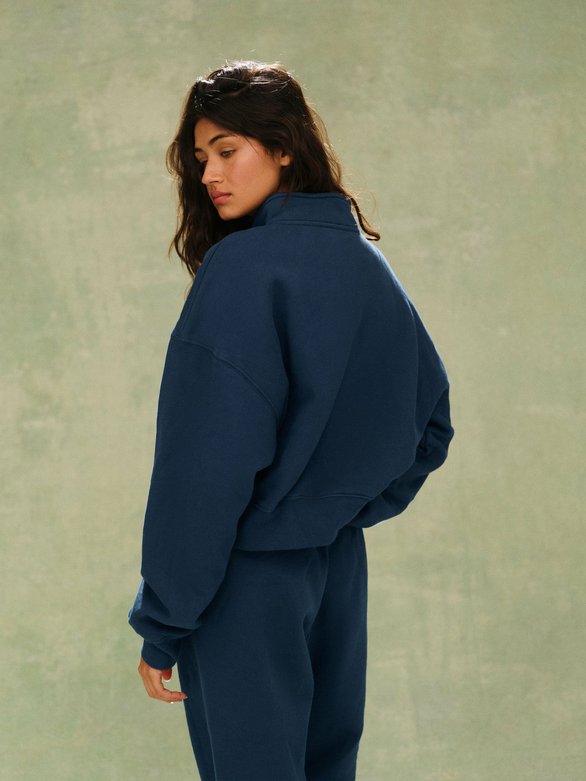 MIDWEIGHT SWEATS STAPLE SET FUNNEL ZIP - SPEARMINT | SET ACTIVE Recommended