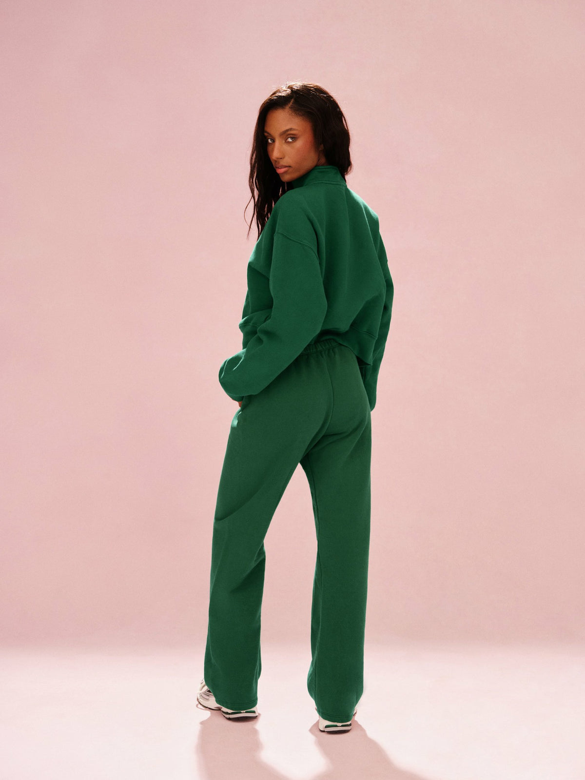 MIDWEIGHT SWEATS STAPLE SET FUNNEL ZIP - LAWN | SET ACTIVE Featured