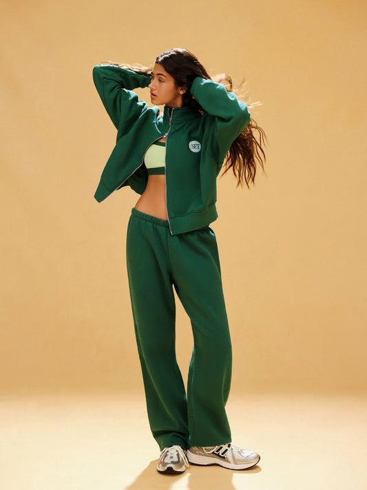 MIDWEIGHT SWEATS STAPLE STRAIGHT LEG SWEATPANTS - LAWN | SET ACTIVE Popular