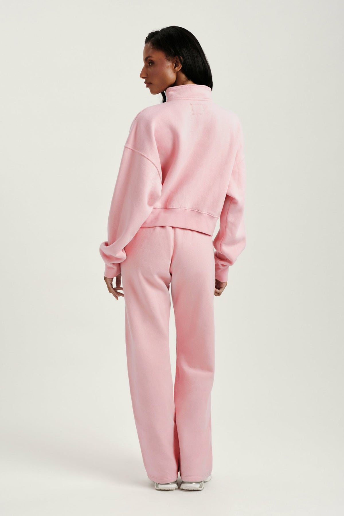MIDWEIGHT SWEATS STAPLE SET FUNNEL ZIP - BLUSH | SET ACTIVE Recommended