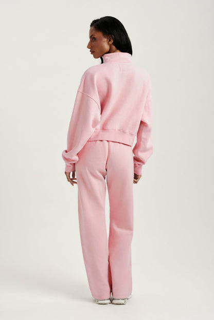 MIDWEIGHT SWEATS STAPLE SET FUNNEL ZIP - BLUSH | SET ACTIVE Recommended