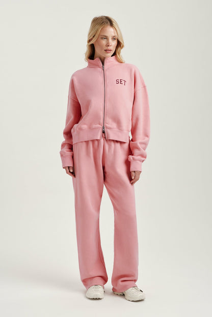 MIDWEIGHT SWEATS STAPLE STRAIGHT LEG SWEATPANTS - INVERSE ROSEBUD | SET ACTIVE Classic