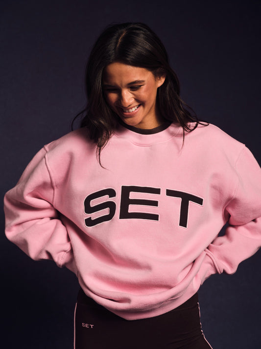 MIDWEIGHT SWEATS STAPLE SET LAYERED CREWNECK - SWIRL | SET ACTIVE Featured