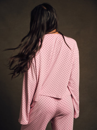 SLEEP JERSEY COMFORT POLKA DOT BOXY LONG SLEEVE - SWIRL | SET ACTIVE Classic
