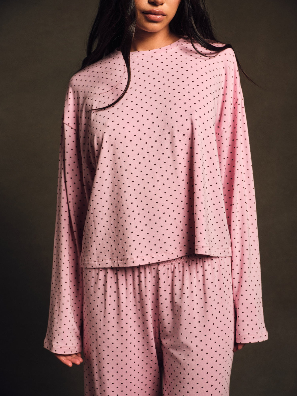 SLEEP JERSEY COMFORT POLKA DOT BOXY LONG SLEEVE - SWIRL | SET ACTIVE Classic