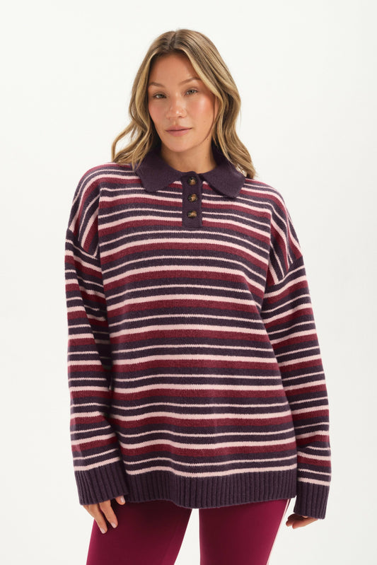 STUDIO KNIT STUDIO KNIT ALEX POLO - POPPY | SET ACTIVE Classic