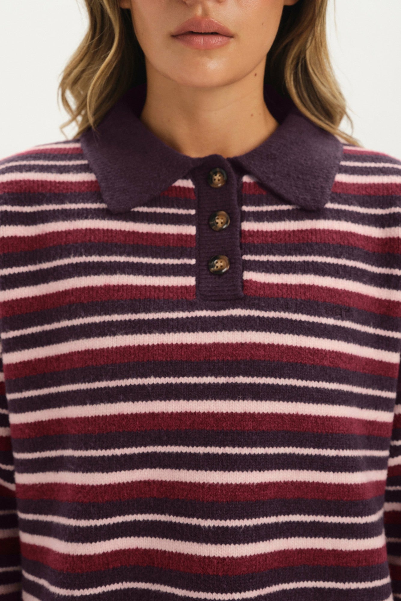 STUDIO KNIT STUDIO KNIT ALEX POLO - POPPY | SET ACTIVE Classic