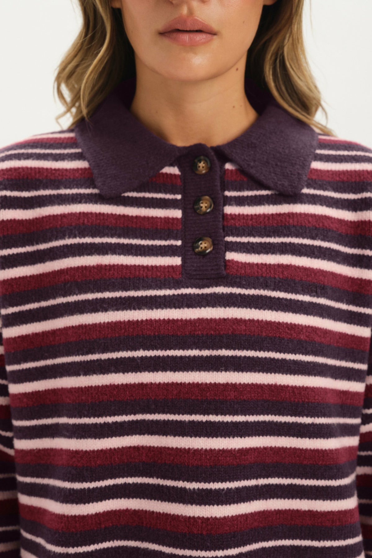 STUDIO KNIT STUDIO KNIT ALEX POLO - POPPY | SET ACTIVE Classic