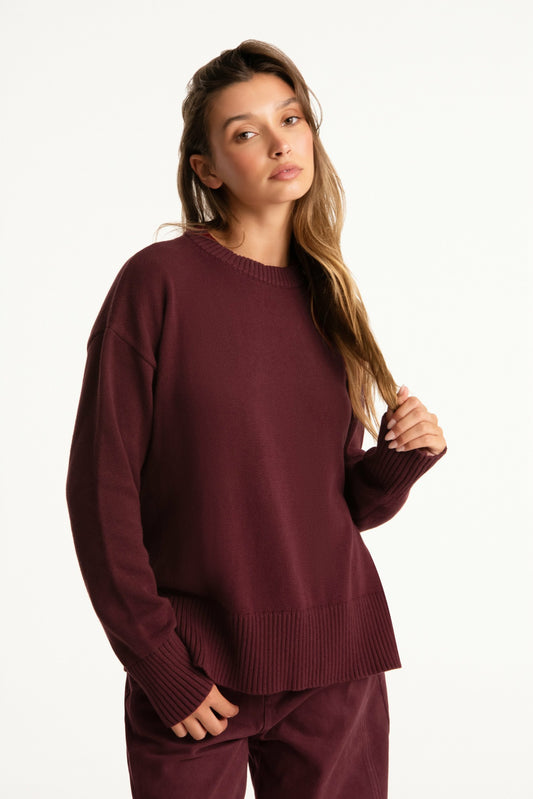 SET X PARKE COTTON CREWNECK - RHUBARB | SET ACTIVE Best Seller
