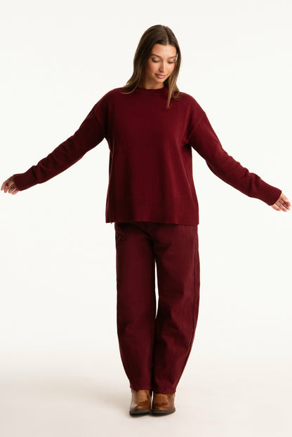 SET X PARKE COTTON CREWNECK - RHUBARB | SET ACTIVE Best Seller