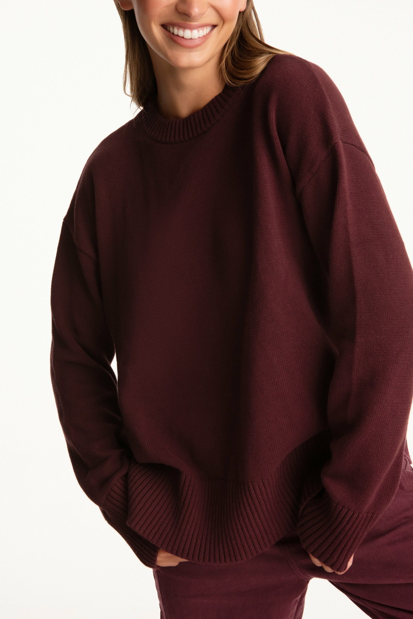 SET X PARKE COTTON CREWNECK - RHUBARB | SET ACTIVE Best Seller