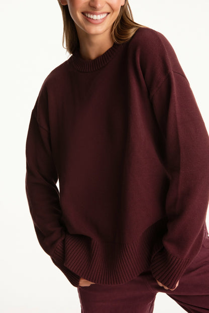 SET X PARKE COTTON CREWNECK - RHUBARB | SET ACTIVE Best Seller