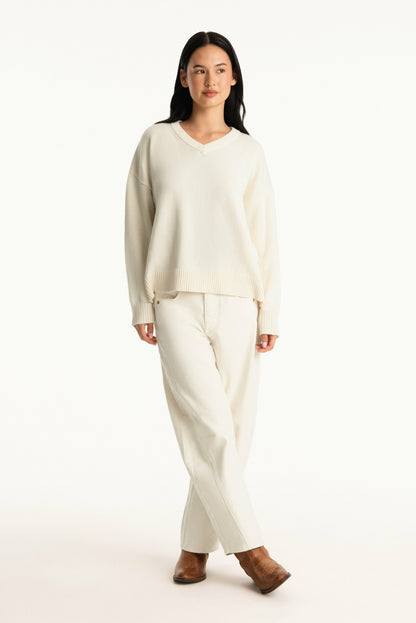 SET X PARKE COTTON V-NECK SWEATER - CREAM | SET ACTIVE Recommended