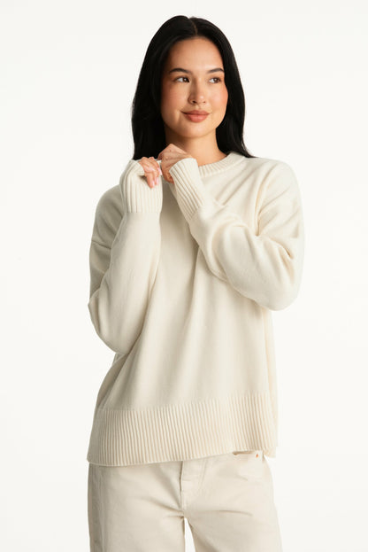 SET X PARKE COTTON CREWNECK - CREAM | SET ACTIVE Exclusive