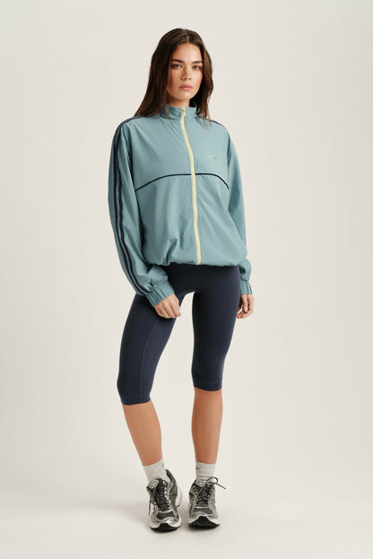 NYLON TRACK SEAM ZIP UP - WASHED | SET ACTIVE Best Seller