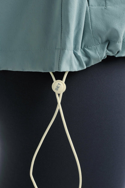 NYLON TRACK SEAM ZIP UP - WASHED | SET ACTIVE Best Seller