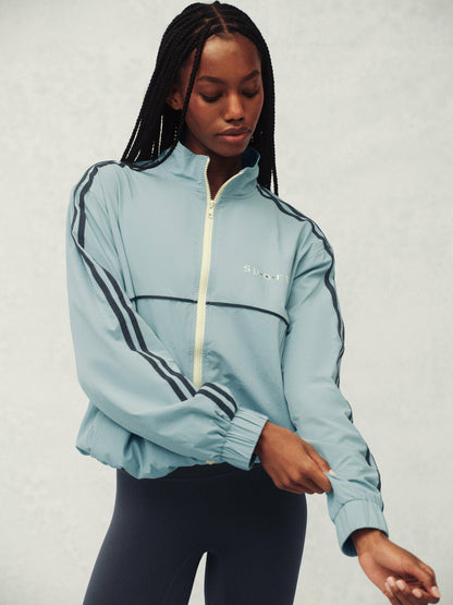 NYLON TRACK SEAM ZIP UP - WASHED | SET ACTIVE Best Seller