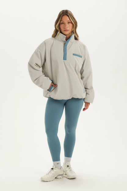 NYLON PUFF QUARTER SNAP JACKET - GLISTEN | SET ACTIVE Recommended