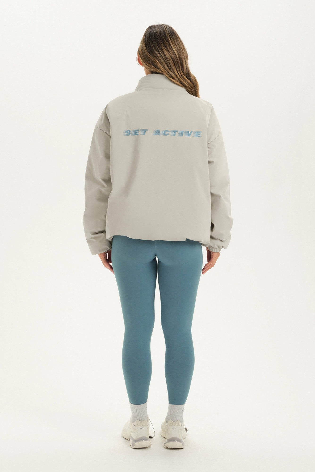 NYLON PUFF QUARTER SNAP JACKET - GLISTEN | SET ACTIVE Recommended