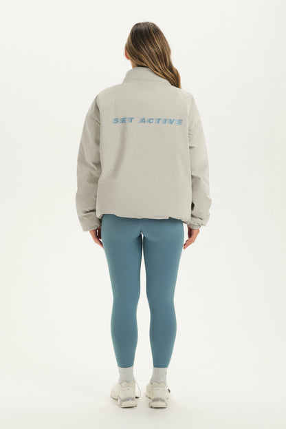 NYLON PUFF QUARTER SNAP JACKET - GLISTEN | SET ACTIVE Recommended