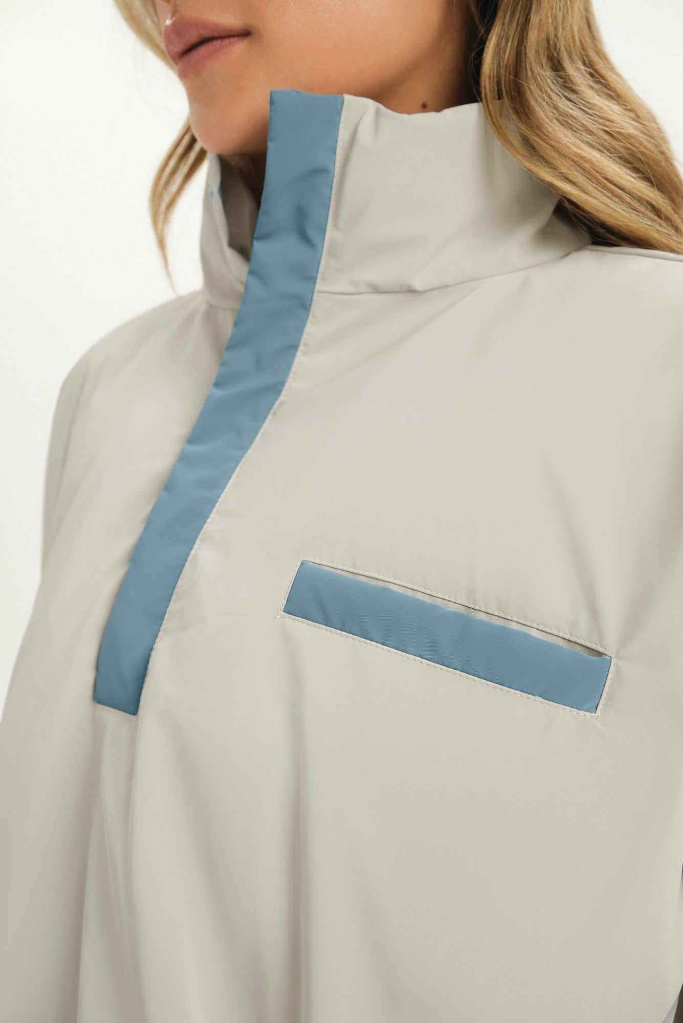 NYLON PUFF QUARTER SNAP JACKET - GLISTEN | SET ACTIVE Recommended