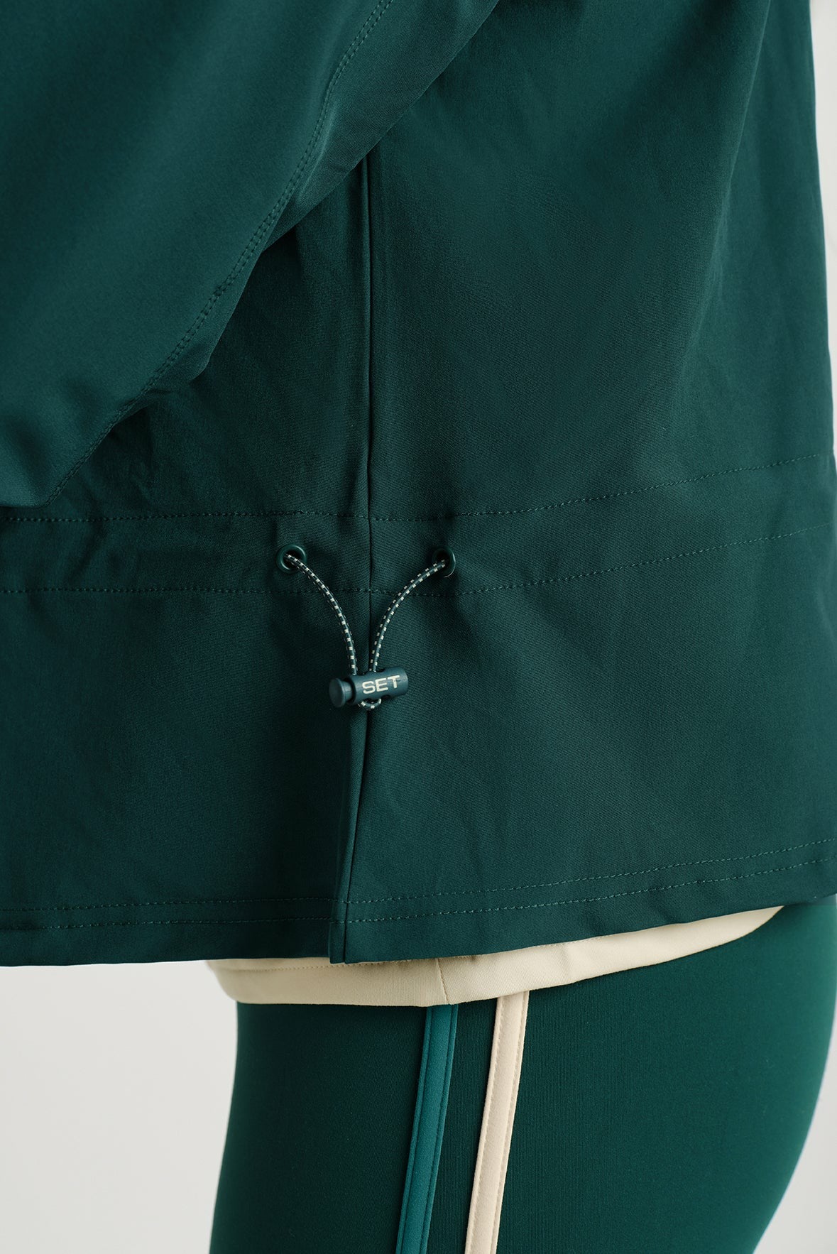 NYLON DUET CINCHED WINDBREAKER - PEAK | SET ACTIVE Featured