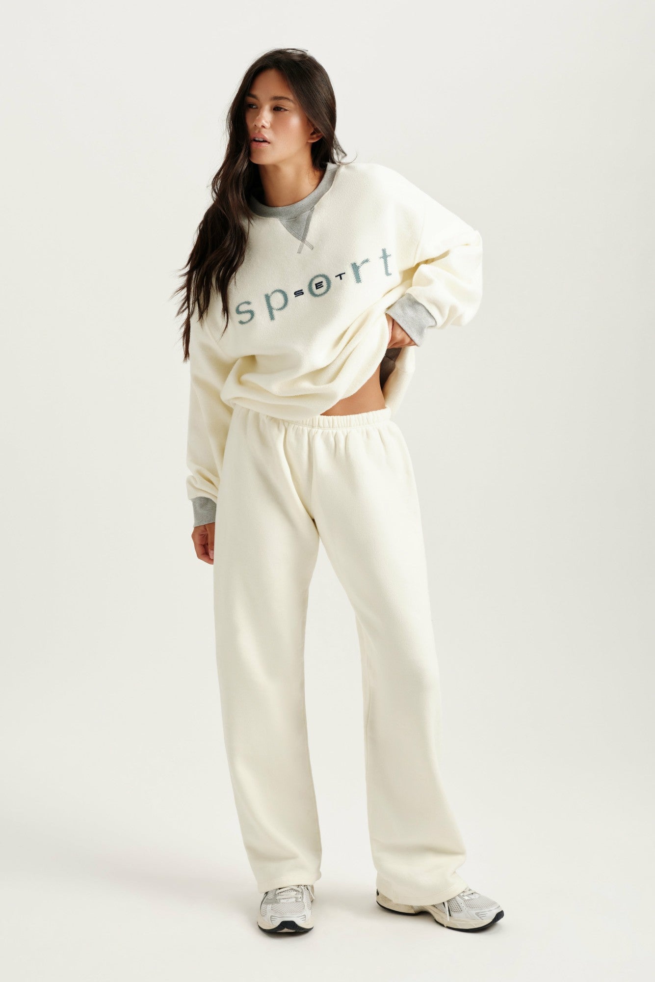 MIDWEIGHT SWEATS STAPLE STRAIGHT LEG SWEATPANTS - HAVEN | SET ACTIVE Featured