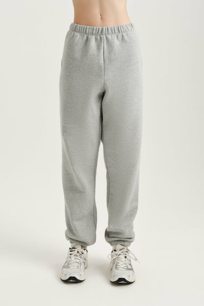 MIDWEIGHT SWEATS STAPLE OLD SCHOOL SWEATPANTS - FOG HEATHER GREY | SET ACTIVE Recommended