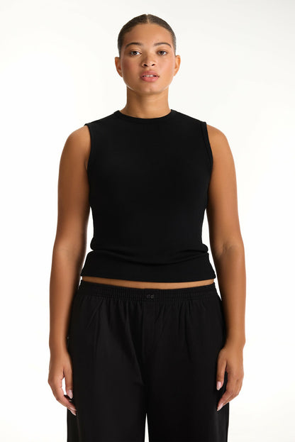 RIBBED MODAL BODY MUSCLE TANK - ONYX | SET ACTIVE Featured