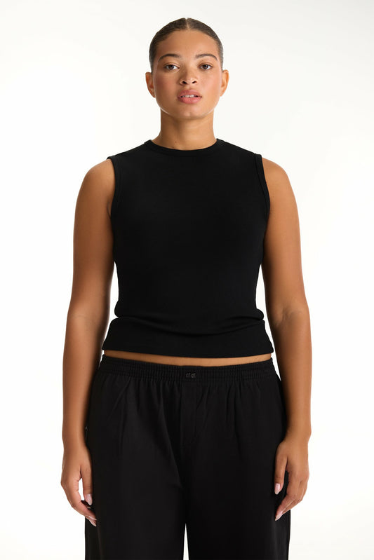RIBBED MODAL BODY MUSCLE TANK - ONYX | SET ACTIVE Featured