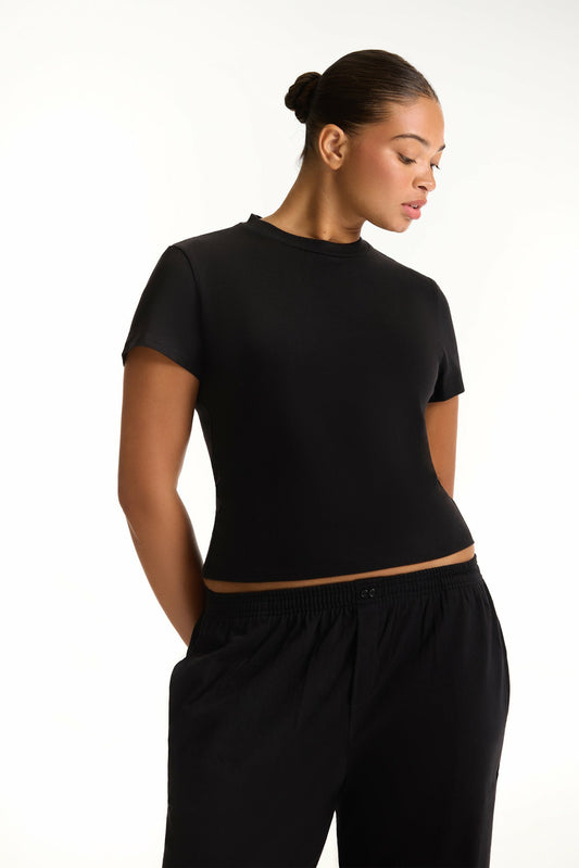 CLASSIC COTTON DAILY STAPLE TEE - ONYX | SET ACTIVE Popular