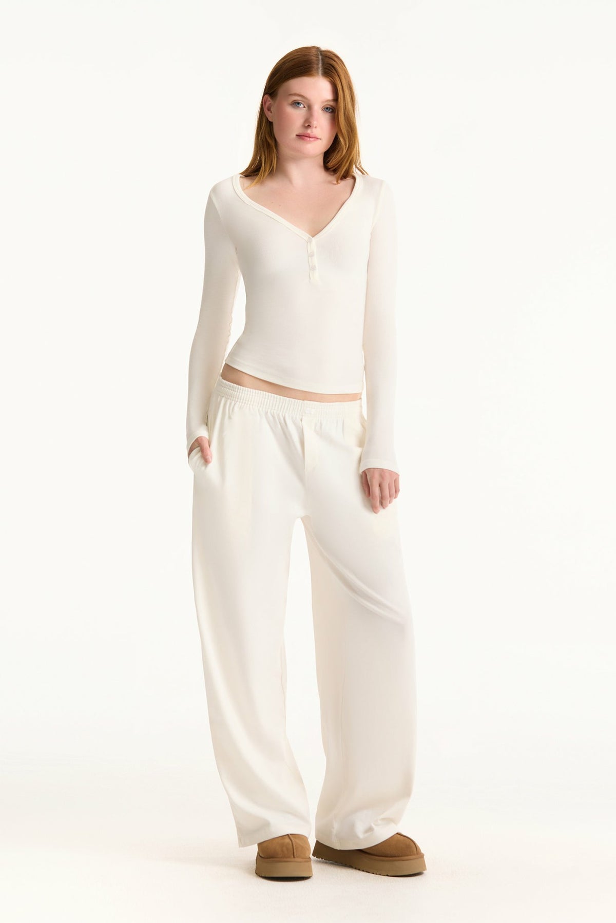 HEAVY COTTON EASY BOXER PANTS - BLANC | SET ACTIVE Best Seller