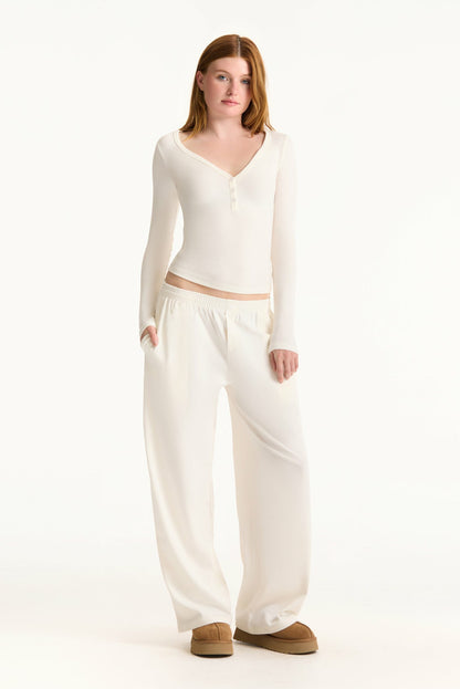 HEAVY COTTON EASY BOXER PANTS - BLANC | SET ACTIVE Best Seller