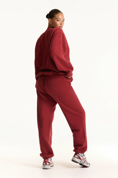 MIDWEIGHT SWEATS STAPLE OLD SCHOOL SWEATPANTS - SNAPPER | SET ACTIVE Signature