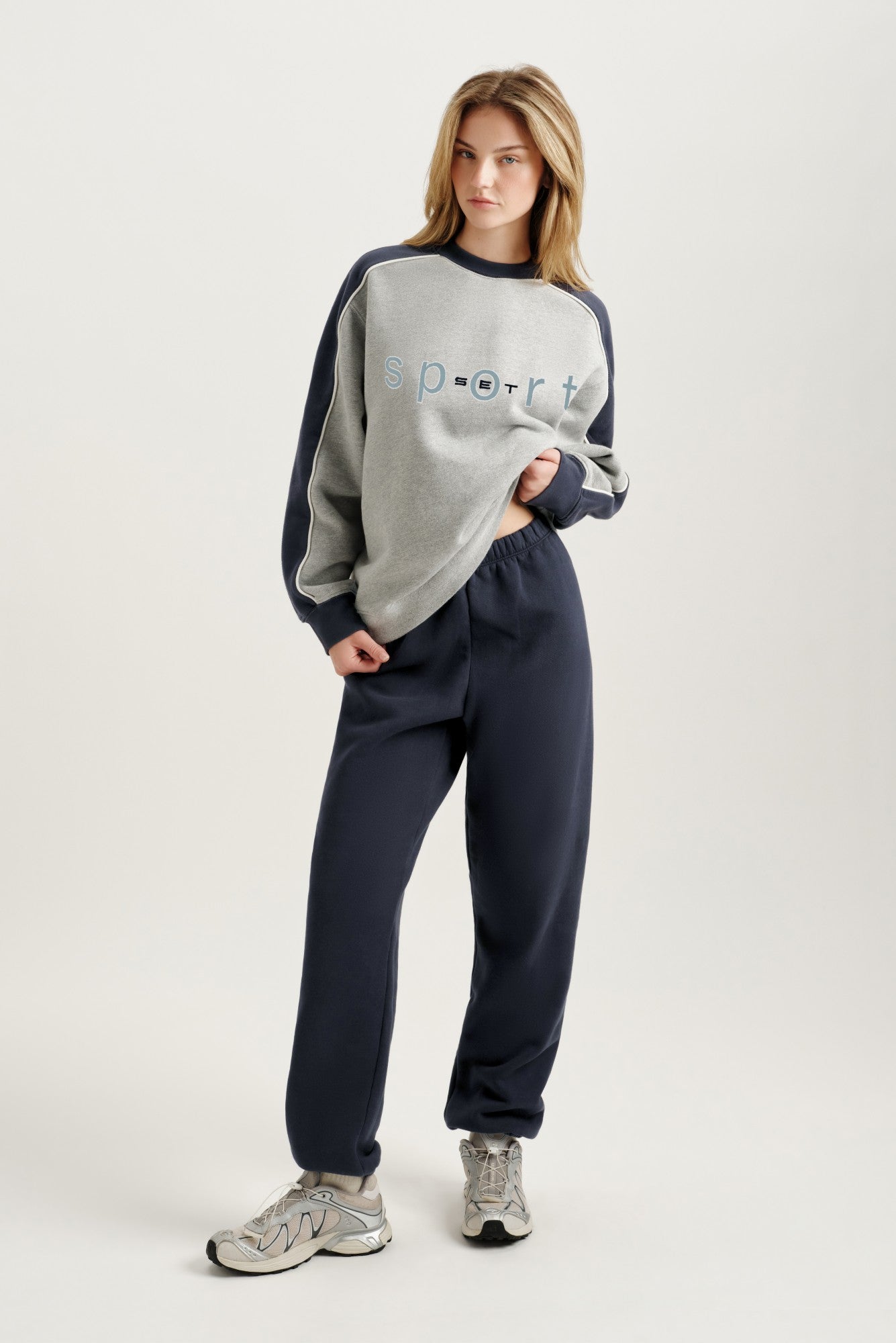 MIDWEIGHT SWEATS STAPLE OLD SCHOOL SWEATPANTS - INDIGO | SET ACTIVE Popular
